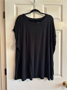 Ava & Viv Black Dolman Sleeve Crew Neck Top